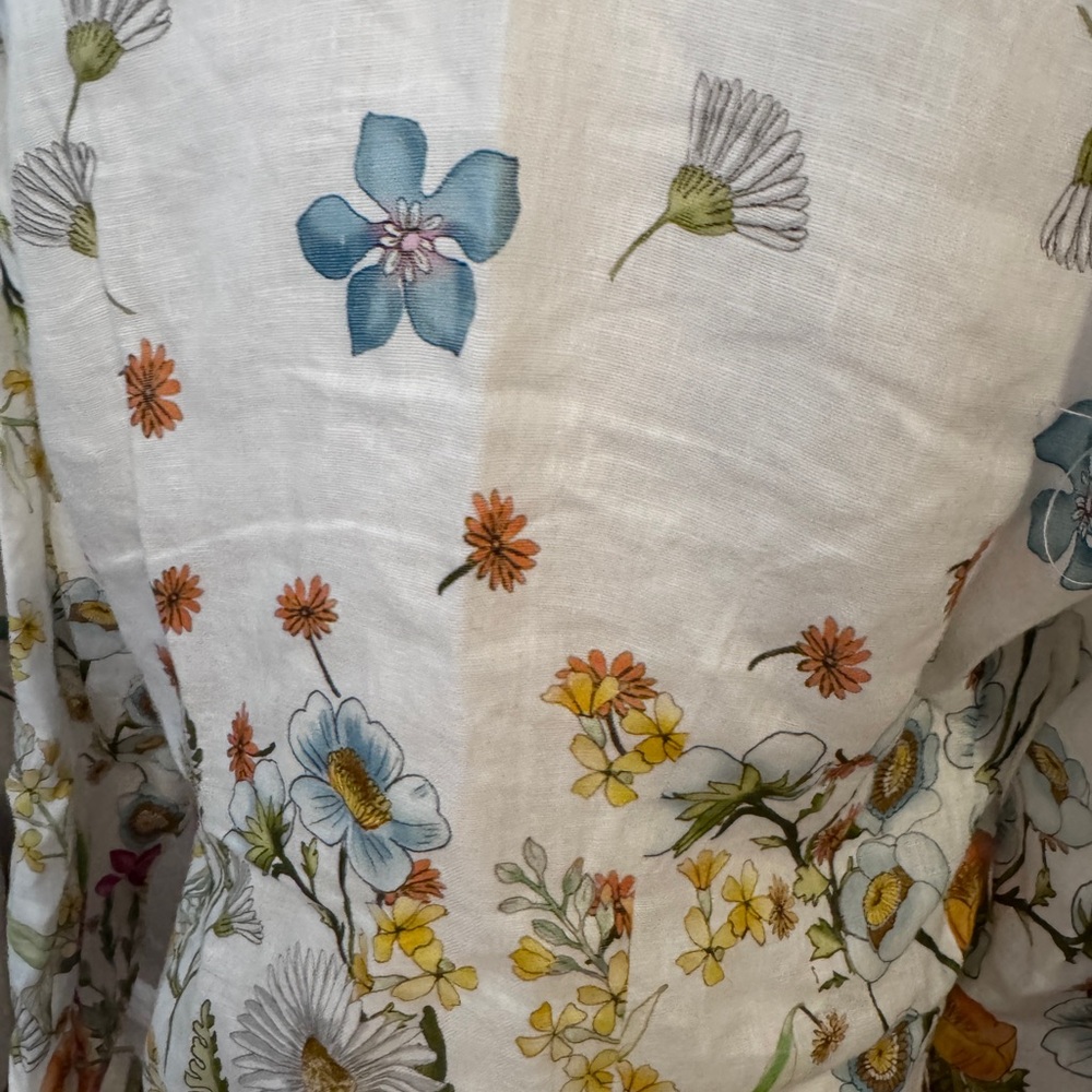 Johnny Was Floral Linen Blazer - Picture 5 of 9